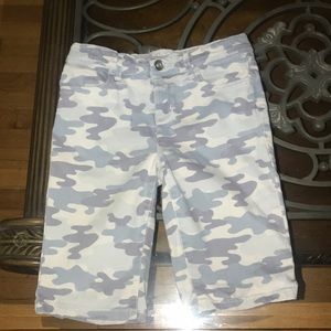 Gray Girls Camo Shorts